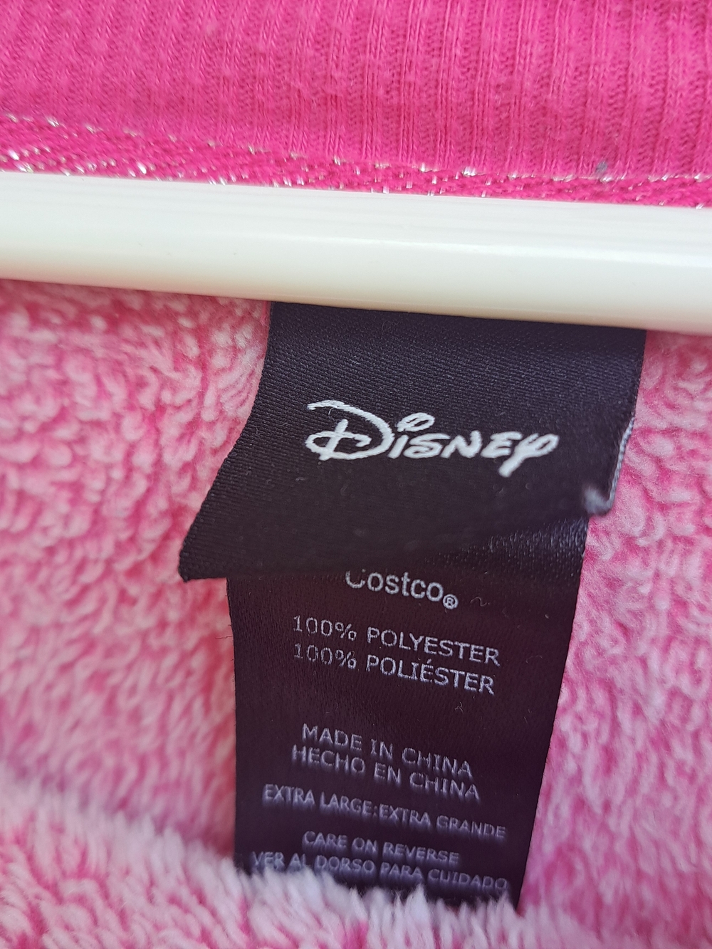 Disney Minnie Mouse Fleece Pullover Pink White XL Cozy Sweatshirt - Picture 6 of 8